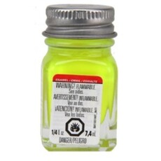 Enamel paint testors fluorescent yellow