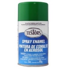 Enamel spray testors green 85g can