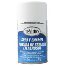 Enamel spray testors flat white 85g can