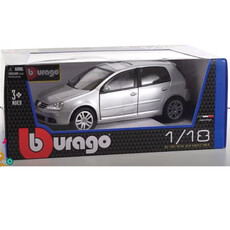 Diecast burago vw golf mkv (silv) 1:18