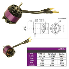 Motor hacker (micro) 2200kv (2 cell) por