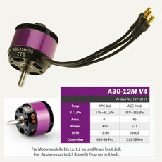 Motor hacker b/less 1370kv 3cell v4 por