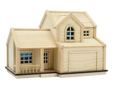 Dollhouse lany wood dbl garage diy(86pcs