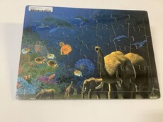 Puzzle wooden jigsaw elephant slw