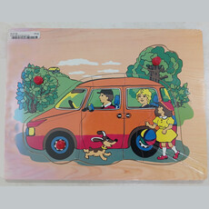 Puzzle nails car & dog picnic slw