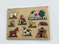 Puzzle nails farm animals slw