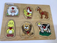 Puzzle nails fat baby farm animals slw