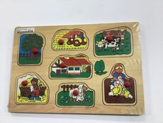 Puzzle nails farm animals slw