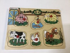 Puzzle musical who says (farm animals)