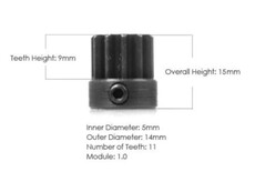 Motor gear century 11t - 2.0mm sls