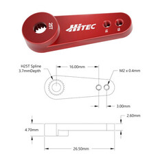 Servo arm hit 3/4  25t alloy fut-hit m2