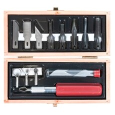 Knife woodworking set ex (wooden box)sls