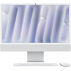 Apple iMac 24" Desktop PC - Apple M4 Chip / 24" 4.5K Retina Nano-Texture Glass / 16GB RAM / 256GB SSD / macOS / Silver (MD3H4SO/A)