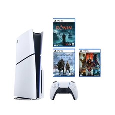 Sony Playstation 5 Slim Disk Console + Dragons Dogma Lenticular Edition + God of War: Ragnarok + Rise of the Ronin