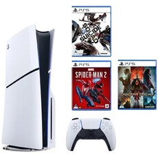 Sony Playstation 5 Slim Disk Console + Suicide Squad + Dragons Dogma Lenticular Edition + Marvel's SpiderMan 2