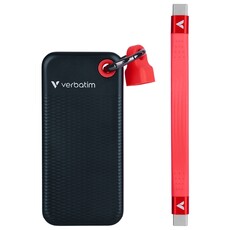 Verbatim Pocket 2TB Solid State Drive with Keyring Cable - Black/Red (32196)
