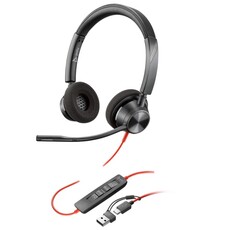 Poly Blackwire 3320 Stereo USB-C Headset + USB-C/A Adapter (8X219AA)