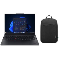 Lenovo ThinkPad E16 Gen 3 Notebook PC (21SR005EZA) + Lenovo B210 16″ Laptop Backpack – Black (4X41Q27245)