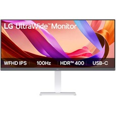 LG UltraWide 34-inch Full HD IPS 100Hz Monitor with USB-C - White (34U530A-W.AFB)