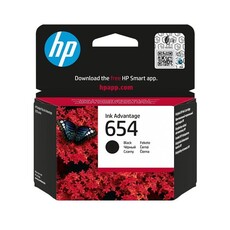 HP 654 Black Ink Advantage Cartridge (7FP39UE)