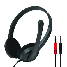 Astrum HS240 On-Ear Wired Stereo Headset with Flex Mic (A12024-B)
