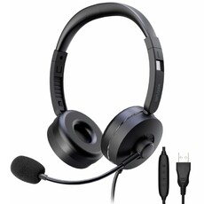 Astrum HU660 Dual Sided USB Headset with Flexible Mic (A12066-B)