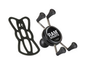 RAM Twist Lock Suction Cup with Double Socket Arm and Round Base Adapter