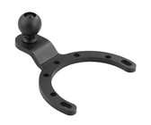 RAM Twist Lock Suction Cup with Double Socket Arm and Round Base Adapter