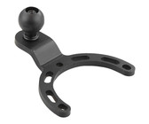 RAM Twist Lock Suction Cup with Double Socket Arm and Round Base Adapter