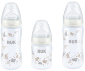 NUK FC+ Temperature Control 4 Bottle Crate StarterPackSTD-Sil Teat-Tulip