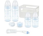 NUK FC+ Temperature Control 4 Bottle Crate StarterPackSTD-Sil Teat-Tulip