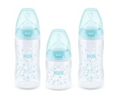 NUK FC+ Temperature Control 4 Bottle Crate StarterPackSTD-Sil Teat-Tulip