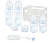 NUK FC+ Temperature Control 4 Bottle Crate StarterPackSTD-Sil Teat-Tulip