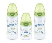 NUK FC+ Temperature Control 4 Bottle Crate StarterPackSTD-Sil Teat-Tulip