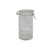 Home Classix - Glass Clip Lid Jar with White Decal