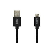 Gizzu Micro USB Braided Cable 1.2m - Black