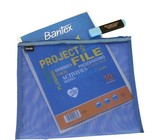 Bantex Green A5 Mesh Bag with 12 Coloured Pencils