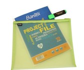 Bantex Green A5 Mesh Bag with 12 Coloured Pencils