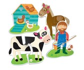 Headu Montessori Touch Puzzle The Farm - 2 Piece