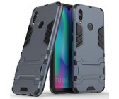 Carbon Fibre Silicone Gel Case Cover For LG K40 Navy