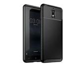 Carbon Fibre Effect Shockproof Back Cover Case for Nokia 3.1 Black