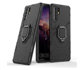 Ventilation Armor Rubber Gel Back Case for Huawei P30 Black