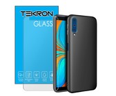 Tekron Tempered Glass and Protective Case for Samsung Galaxy J6 - Black