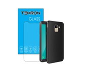 Tekron Tempered Glass and Protective Case for Samsung Galaxy J6 - Black