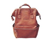 Mally Luxury Leather Baby Bag with Changing Mat - Tan