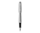 Parker: IM Premium Warm Silver Gold Trim Fountain Pen - Medium Nib (Blue Ink)