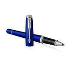 Parker: IM Premium Warm Silver Gold Trim Fountain Pen - Medium Nib (Blue Ink)