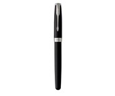 Parker: Sonnet Chiselled Silver Pink Gold Trim Ball Pen - Medium Nib (Black Ink)