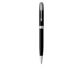 Parker: Sonnet Stainless Steel Gold Trim Fountain Pen - Medium Nib (Black Ink)