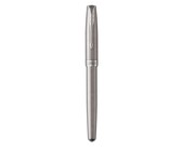 Parker: Sonnet Stainless Steel Gold Trim Fountain Pen - Medium Nib (Black Ink)